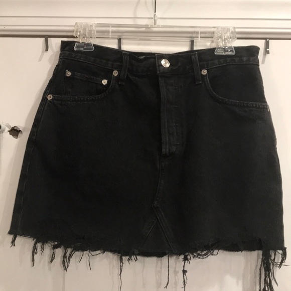 Agolde Dresses & Skirts - Agolde Black Denim Skirt
